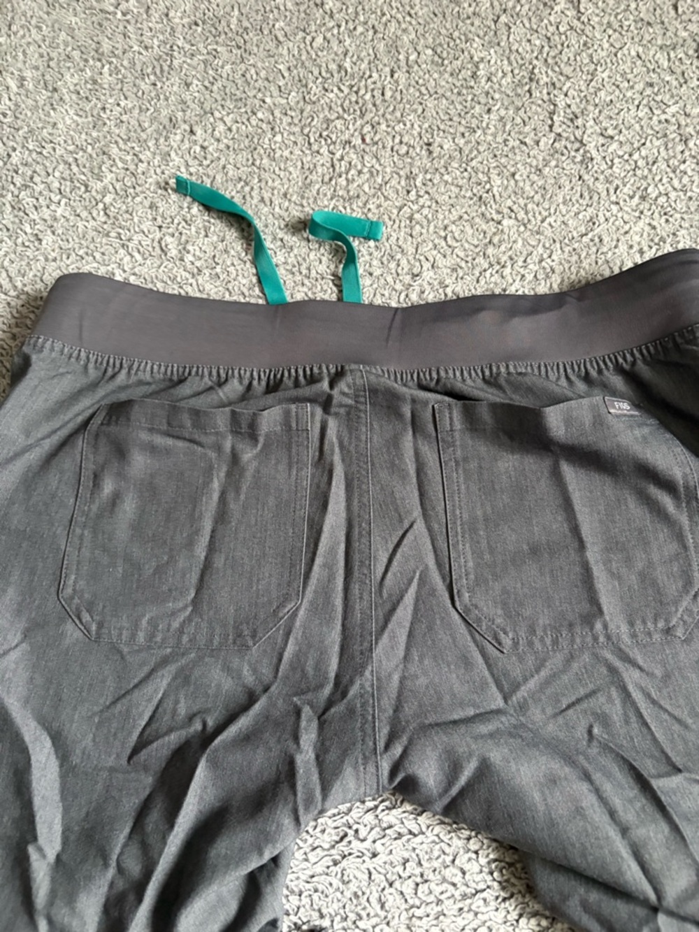 Figs Technical Collection Gray Scrub Pants with Subtle Olive Tone